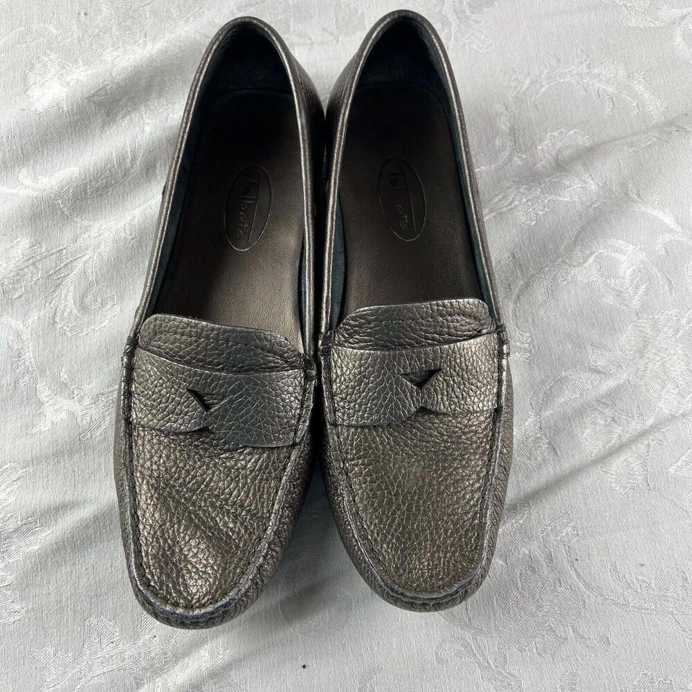 Talbots Loafers Womens Size 6.5 B Bronze Leather Flats Driving Moccasin